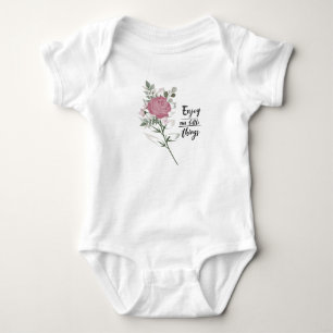 Adorable Baby Enjoy the Little Things Quote Bodysuit