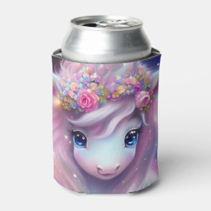 Adorable Baby Fantasy Unicorn Can Cooler