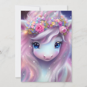 Adorable Baby Fantasy Unicorn Holiday Card