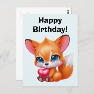 Adorable Baby Fox Postcard