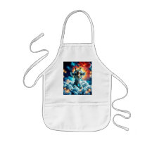 Adorable Baby Giraffe Head in Clouds