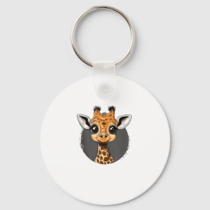 Adorable Baby Giraffe Illustration  Key Ring