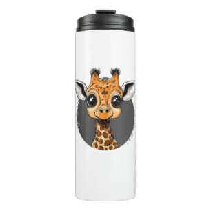 Adorable Baby Giraffe Illustration  Thermal Tumbler