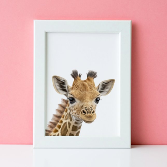 Adorable Baby Giraffe Nursery Jungle Safari Poster (Creator Uploaded)
