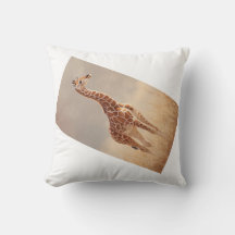 Adorable Baby Giraffe Throw Pillow