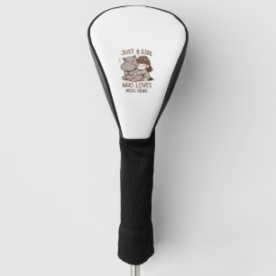 Adorable Baby Hippo, Jus A Girl Who Loves Moo Deng Golf Head Cover