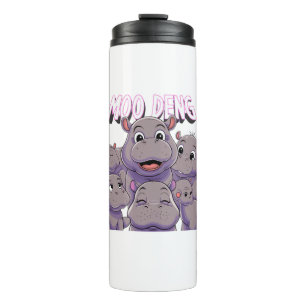 Adorable Baby Hippo Just A Girl Who Loves Moo Deng Thermal Tumbler