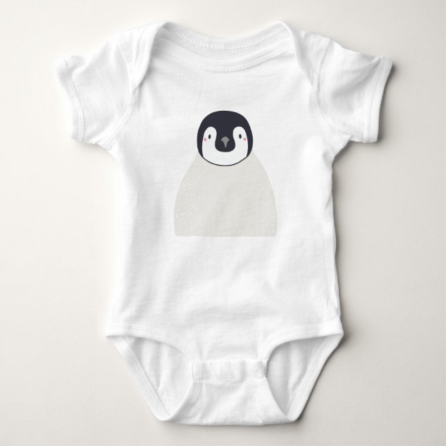 Adorable baby jersey bodysuit featuring a cute pen (Front)