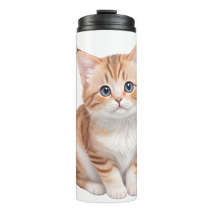 Adorable Baby Kitten Cute Thermal Tumbler