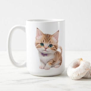 Adorable Baby Kitten Design Coffee Mug