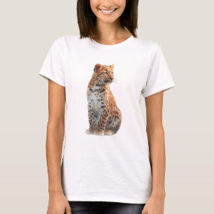 Adorable Baby Leopard Illustration T-Shirt