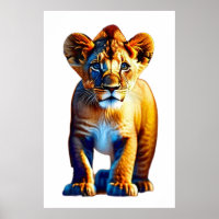 Adorable Baby Lion Cub Design for Animal Lovers