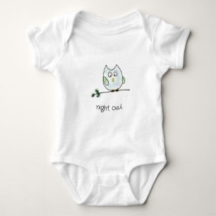 Adorable Baby Night Owl Bodysuit