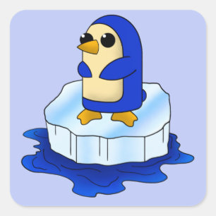 Adorable Baby Penguin Square Sticker