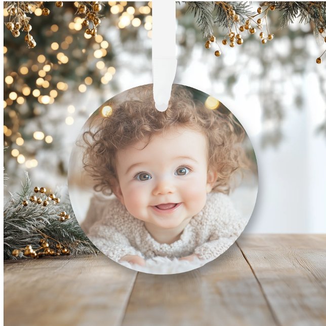 Adorable Baby Photo | Baby's First Christmas Ornament (Creator Uploaded)