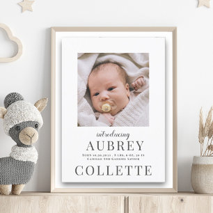 Adorable Baby Photo Birth Announcement