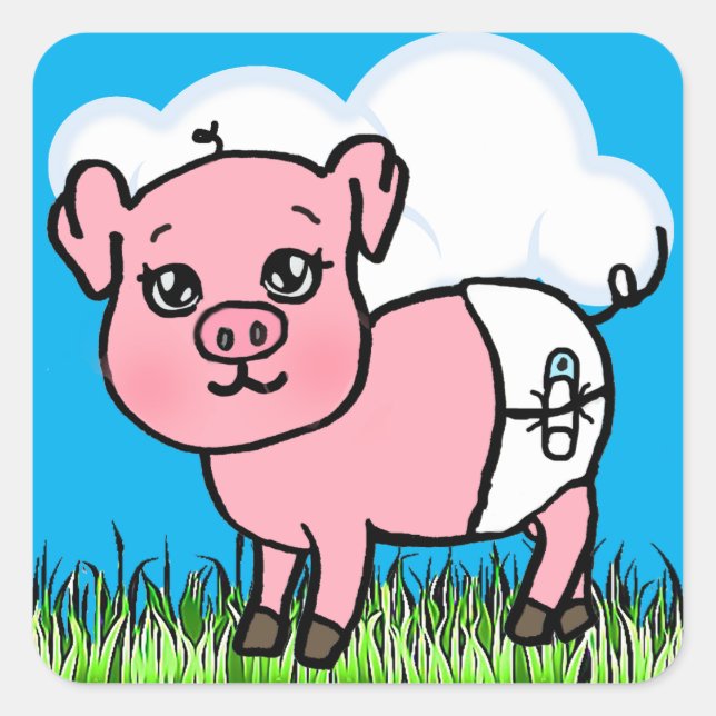Adorable Baby Pig Stickers (Front)