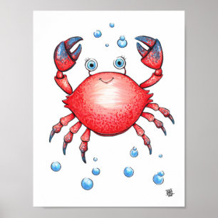 Adorable Baby Sea Crab Poster