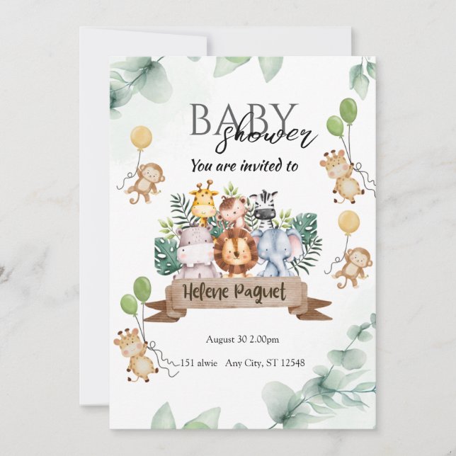 Adorable Baby Shower Invitations for a Memorable (Front)