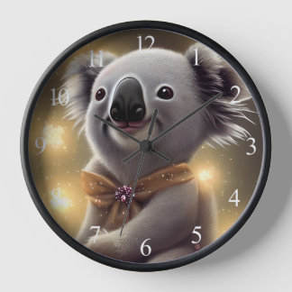 Adorable Baby Smiling Koala Bear Clock