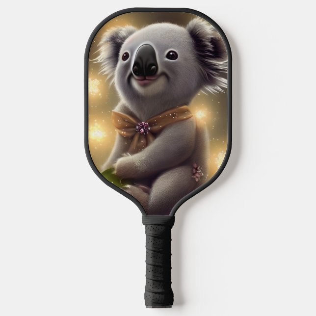 Adorable Baby Smiling Koala Bear Pickleball Paddle (Front)