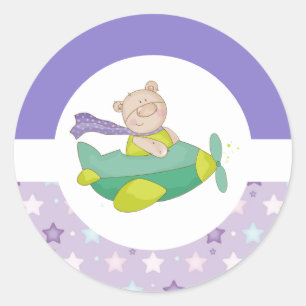 Adorable Baby Teddy Bear Classic Round Sticker