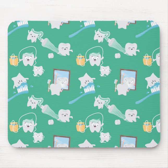 Adorable Baby Teeth Dental Office Dentist  Mouse Pad (Front)