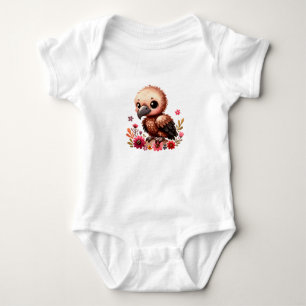 Adorable Baby Vulture Design Bodysuit