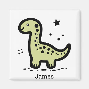 Adorable Baby Whale - Kawaii Sea Creature Line Art Magnet