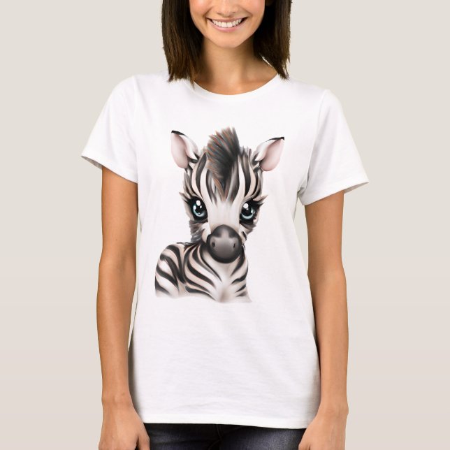 Adorable Baby Zebra T-Shirt (Front)