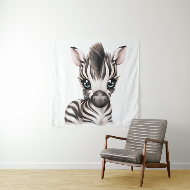 Adorable Baby Zebra Tapestry (In Situ)