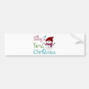 Adorable Babys First Christmas Bumper Sticker