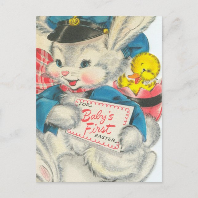 Adorable Baby's First Easter Postcard (Front)