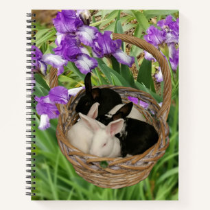 Adorable Basket of Baby Bunnies Notebook