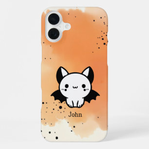 Adorable Bat Buddy - Kawaii Minimalist Nursery Art iPhone 16 Plus Case
