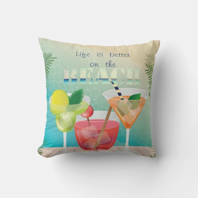 Adorable  Beach, Cocktails Cushion (Front)