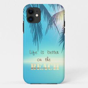 Adorable Beach Palm Leaves  iPhone 11 Case