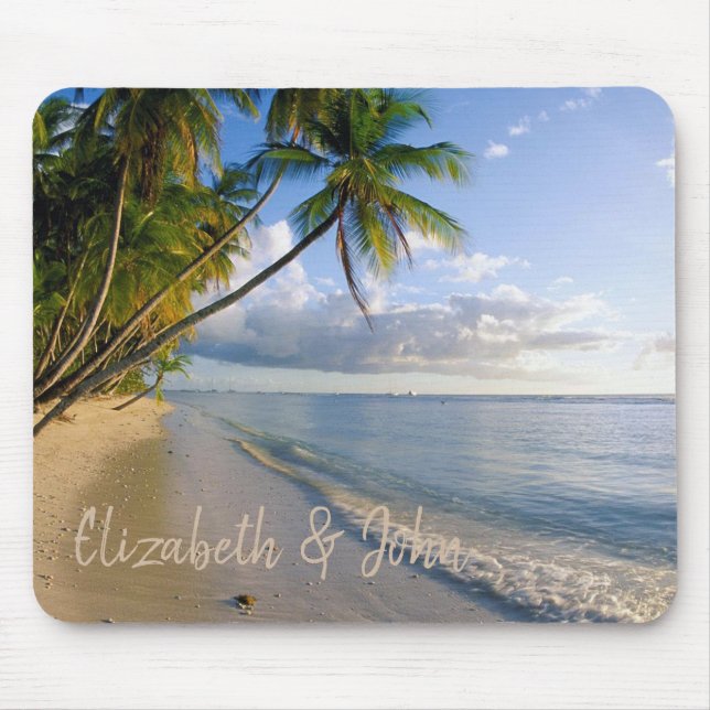 Adorable Beach,Sand,Palm   -Personalised Mouse Pad (Front)