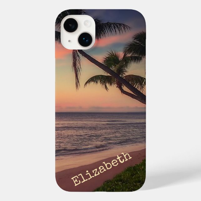 Adorable Beach Sunset Palm  Case-Mate iPhone Case (Back)