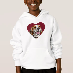 Adorable Beagle in Heart Shape Design