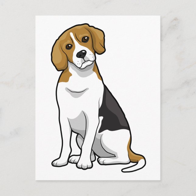 Adorable Beagle Postcard (Front)