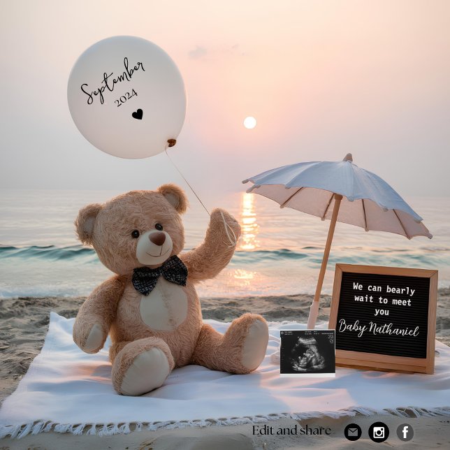 Adorable bear and Beachside Pregnancy Announcement (Creator Uploaded)