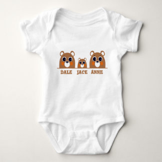 Adorable Bear Family Baby Bodysuit