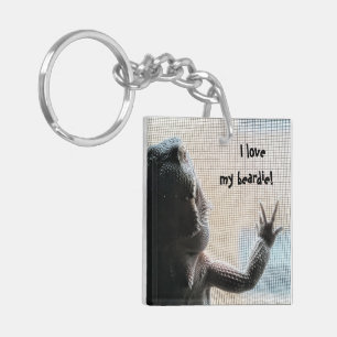 Adorable Bearded Dragon Picture Key Ring