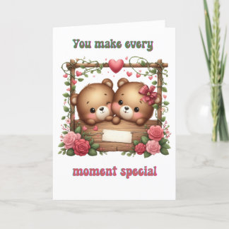 Adorable Bears Valentine's Card - Heartfelt Moment