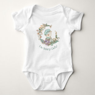 Adorable "BEARY CUTE" Illustration - Floral Wreath Baby Bodysuit