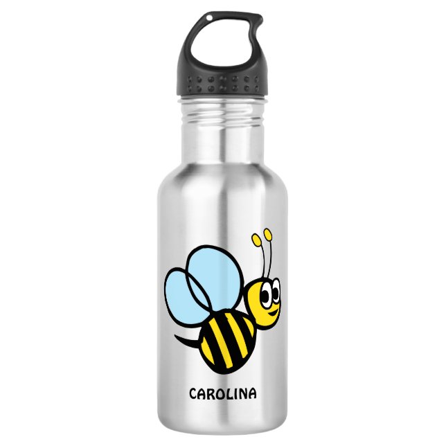 Adorable Bee Personalised Yellow Bumblebee 532 Ml Water Bottle (Front)