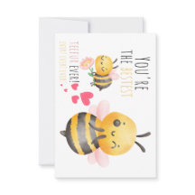 Adorable Bee-Themed Teacher Thank You Card – Funny