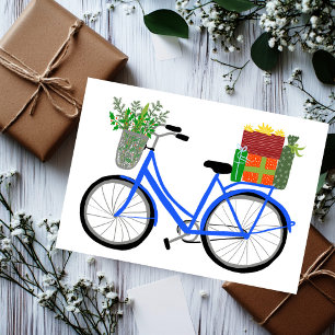 Adorable Bicycle Xmas Gifts Christmas Holiday Card