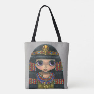 Adorable Big Eye Cleopatra Queen Girl Doll Tote Bag